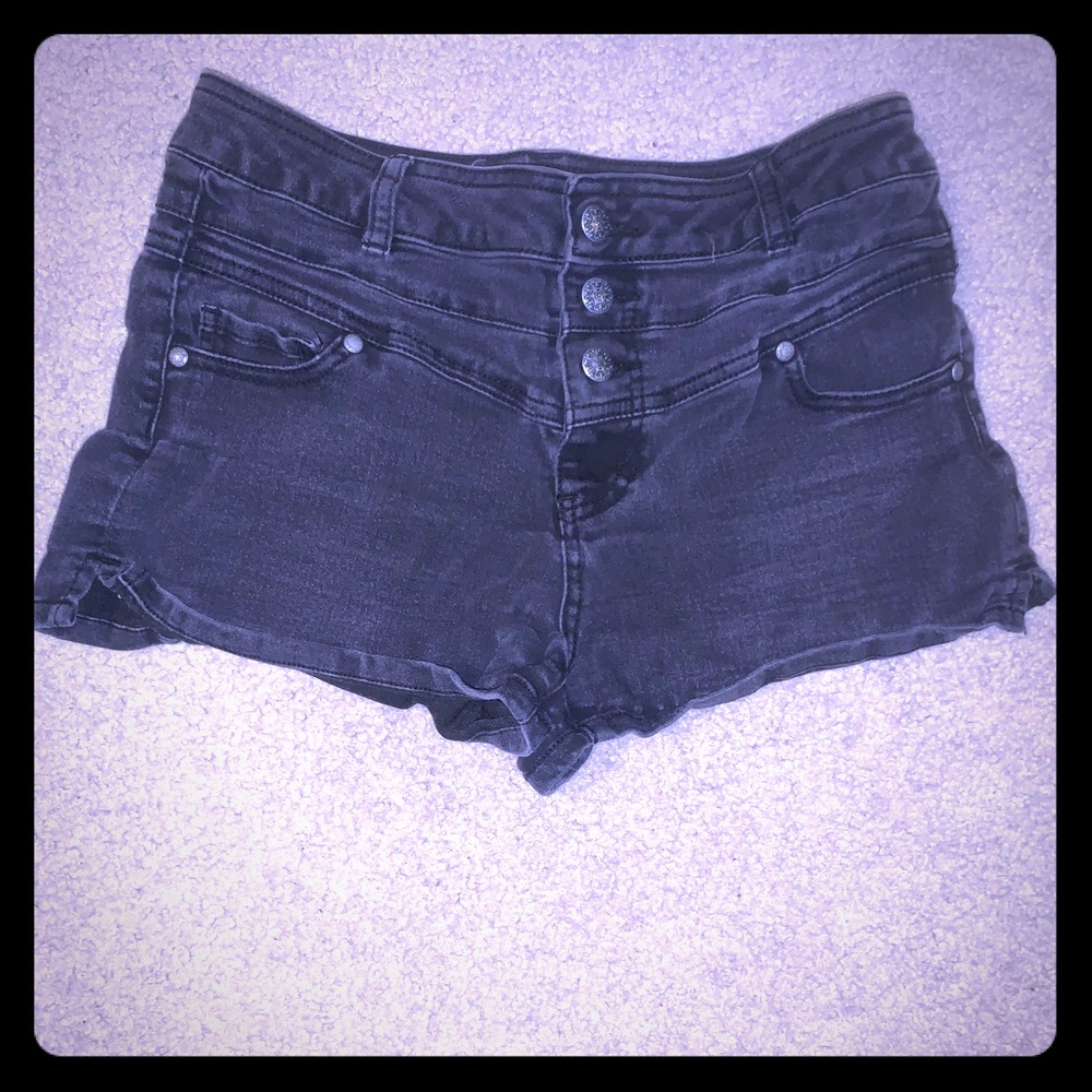 Black high waisted shorts